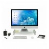 Stand da Scrivania per Monitor o Notebook in Vetro Trasparente ICA-MS 062