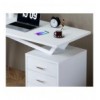 Scrivania per Computer con Tre Cassetti Bianco opaco effetto legno ICA-TB 3533W