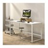 Scrivania per Computer dal Design Moderno per Casa e Ufficio Bianco ICA-TB 3545W