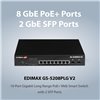 Smart Switch Web 10 porte Gigabit PoE+ 2 porte SFP, GS-5208PLG V2