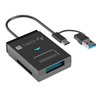 Adattatore USB-A/USB-C™ a NVME/SATA M.2 con Lettore Memorie SD/TF
