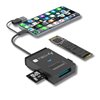Adattatore USB-A/USB-C™ a NVME/SATA M.2 con Lettore Memorie SD/TF