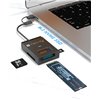 Adattatore USB-A/USB-C™ a NVME/SATA M.2 con Lettore Memorie SD/TF