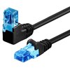 Cavo di rete Patch Connettore Angolato 90° CCA Cat.6A UTP 3m Nero ICOC U6AU-030-BKL