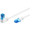Cavo di rete Patch Connettore Angolato 90° CCA Cat.6A UTP 3m Bianco