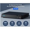 Videoregistratore NVR 4K PoE 8CH 2TB HDD con HDMI e VGA, PN-8