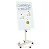 Lavagna Magnetica in Vetro Bianco Flipchart Portablocco con Ruote 120x80cm ICA-WH 12080W