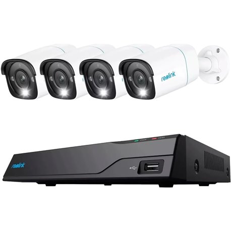 Kit Videosorveglianza NVR PoE 8CH 2TB HDD e 4 Telecamere di Sicurezza PoE