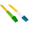 Cavo in Fibra Ottica Monomodale OS2 LC-APC Duplex a LC-UPC Duplex 9/125 G657.A2 2m
