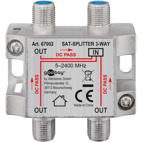 Splitter 3 vie per satellite 100 db, 1750 Mhz ICOC SAT-SPL3