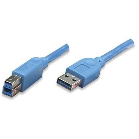 Cavo USB 3.0 A maschio/B maschio 1 m blu ICOC U3-AB-10-BL