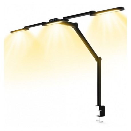 Lampada LED a Tripla Sorgente Luminosa con Braccio Regolabile e Attacco a Morsetto I-LAMP-DSK13