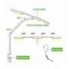 Lampada LED a Tripla Sorgente Luminosa con Braccio Regolabile e Attacco a Morsetto