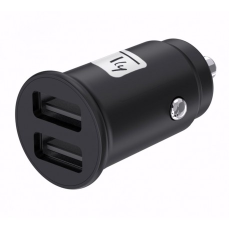 Mini Caricatore da Auto 2 Porte USB-A 5V/2.4A Nero IUSB2-CAR5-A24B