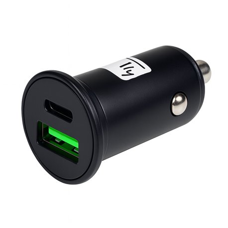 Mini Caricatore da Auto USB-A e USB-C™ 5V/4A Nero IUSB2-CAR5-AC45W