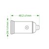 Mini Caricatore da Auto USB-A e USB-C™ 5V/4A Nero