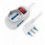 Presa Multipla a 2 Posti 10/16A Bipasso e 1 10/16A Bipasso Schuko con Interruttore