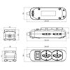 Presa Multipla a 4 Posti 10/16A Bipasso e 2 10/16A Bipasso Schuko con Interruttore