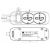 Presa Multipla a 4 Posti 10/16A Bipasso e 2 10/16A Bipasso Schuko con Interruttore