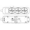 Presa Multipla a 6 Posti 10/16A Bipasso e 3 10/16A Bipasso Schuko con Interruttore
