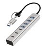Hub USB 3.2 4 porte USB-A e 3 porte USB-C™ Alluminio Silver IUSB32AC-HUB7-4A3C
