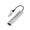 Hub USB 3.2 4 porte USB-A e 3 porte USB-C™ Alluminio Silver