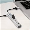 Hub USB 3.2 4 porte USB-A e 3 porte USB-C™ Alluminio Silver