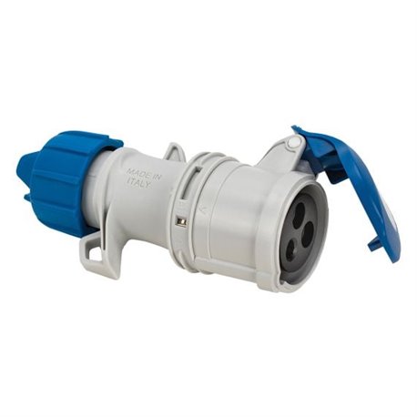 Presa Mobile 2P+T 16A 230V 6h IP54 Cablaggio a Vite IPW-PR-7110