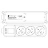 Multipresa 3 Posti Italiana Bipasso / Schuko con spina 16A angolata