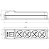 Multipresa 4 Posti Italiana Bipasso / Schuko con spina 16A angolata