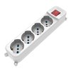 Multipresa 4 Posti Italiana Bipasso / Schuko con spina 16A angolata