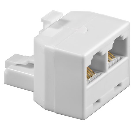 Adattatore a T ISDN 1xRJ45 M a 2xRJ45 F Bianco IWP-ADAP-13/80W
