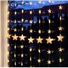 Tenda Luminosa con Stelle Natalizie 80 LED e Telecomando I-LED-CHAIN80STAR