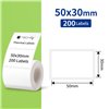 200 Etichette di Ricambio in Carta Termica Formato 50x30 mm