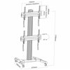 Supporto a Pavimento per 2 TV LCD/LED 32-60'' per Video Wall