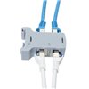 Adattatore per Guida DIN con 2 Accoppiatori Cat.6A RJ45 F/F, Schermato