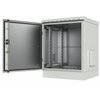 Armadio Rack 19'' a Pavimento 16U grigio IP66 Porta cieca prof. 600 mm