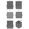 Armadio Rack 19'' a Pavimento 16U grigio IP66 Porta cieca prof. 600 mm