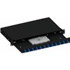 Cassetto Ottico 19'' Scorrevole con 12 Bussole SC Simplex Monomodale Nero