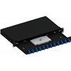 Cassetto Ottico 19'' Scorrevole con 12 Bussole SC Duplex Monomodale Nero