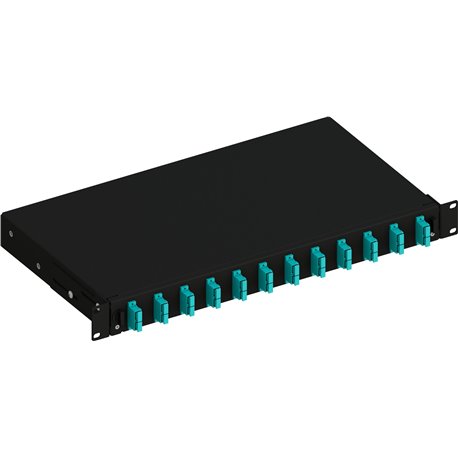 Cassetto Ottico 19'' Scorrevole con 12 Bussole SC Duplex Multimodale OM3 Nero ILWL SB-12SCDM3B