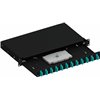 Cassetto Ottico 19'' Scorrevole con 12 Bussole SC Duplex Multimodale OM3 Nero