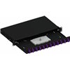 Cassetto Ottico 19'' Scorrevole con 12 Bussole SC Duplex Multimodale OM4 Nero