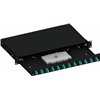 Cassetto Ottico 19'' Scorrevole con 12 Bussole LC Duplex Multimodale OM3 Nero