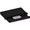 Cassetto Ottico 19'' Scorrevole con 12 Bussole LC Duplex Multimodale OM4 Nero