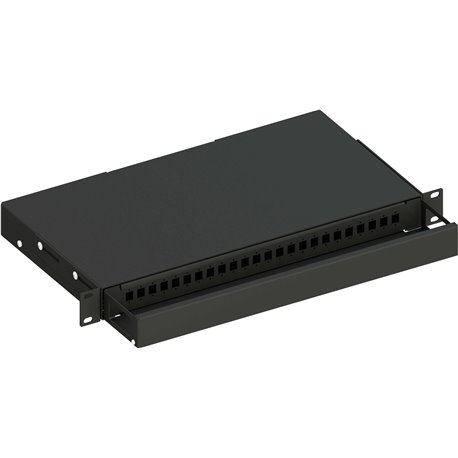 Cassetto Ottico 19'' Scorrevole Piastra Frontale per 24 SC Simplex/24 E2000/24 LC Duplex