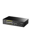 Switch Gigabit PoE+ 8 Porte con 2 Uplink GBE e 2 Gigabit SFP