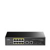 Switch Gigabit PoE+ 8 Porte con 2 Uplink GBE e 2 Gigabit SFP, GS1010PS2 Nero