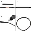 Set 300 Tubi Neri Guaina Termorestringente per Isolamento Cavi