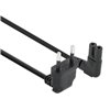 Cavo Alimentazione C7 a Italiana Angolati 2 m Nero